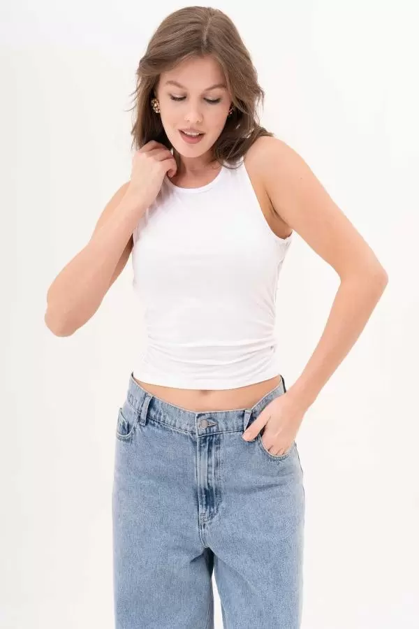 Sırt Detay Basic Beyaz Body