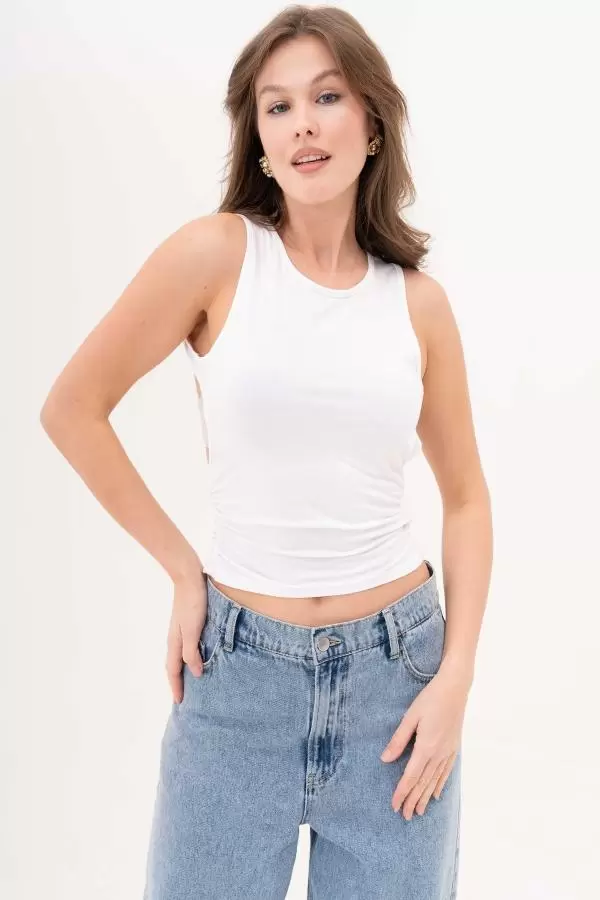 Sırt Detay Basic Beyaz Body