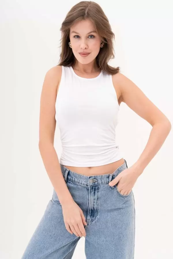 Sırt Detay Basic Beyaz Body