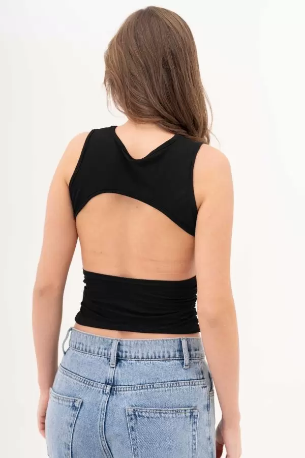 Sırt Detay Basic Siyah Body